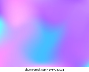 Holographic background. Bright, smooth mesh with a blurry futuristic pattern. Trendy advertising vector. Intense holographic spectrum gradient for printing products, covers.