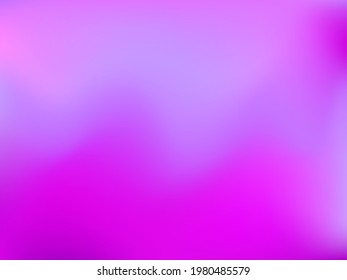 Fondo holográfico. Malla suave y brillante con un patrón futurista borroso. Vector de publicidad de moda. Gradiente de espectro holográfico intenso para productos de impresión, cubiertas.