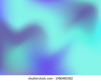 Fondo holográfico. Malla suave y brillante con un patrón futurista borroso. Vector de publicidad de moda. Gradiente de espectro holográfico intenso para productos de impresión, cubiertas.