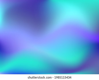 Holographic background  Bright smooth mesh blurred futuristic pattern in pink  blue  green colors  Fashionable ad vector  Intensive gradient holographic spectrum for printed products  covers  