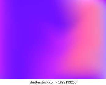 Fondo holográfico. Malla suave y brillante con un patrón futurista borroso. Vector de publicidad de moda. Gradiente de espectro holográfico intenso para productos de impresión, cubiertas.