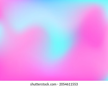 Holographic background. Bright, smooth mesh with a blurry futuristic pattern. Trendy advertising vector. Intense holographic spectrum gradient for printing products, covers.