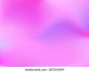 Holographic background. Bright smooth mesh blurred futuristic pattern in pink, blue, green colors. Fashionable ad vector. Intensive gradient of holographic spectrum for printed products, covers. 