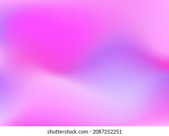 Holographic background. Bright smooth mesh blurred futuristic pattern in pink, blue, green colors. Fashionable ad vector. Intensive gradient of holographic spectrum for printed products, covers. 