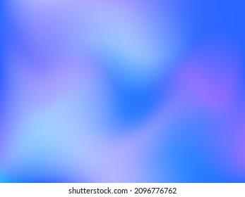 Fondo holográfico. Malla suave y brillante con un patrón futurista borroso. Vector de publicidad de moda. Gradiente de espectro holográfico intenso para productos de impresión, cubiertas.