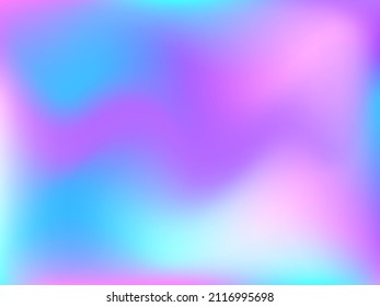 Holografischer Hintergrund. Hell, glatte Masche mit einem unscharfen futuristischen Muster. Trendy Werbeträger. Intensives Holografen-Spektrum-Farbverlauf für Druckerzeugnisse, Deckel.