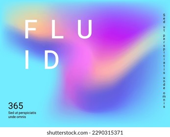 Fondo holográfico. Malla suave y brillante con un patrón futurista borroso. Vector de publicidad de moda. Gradiente de espectro holográfico intenso para productos de impresión, cubiertas.