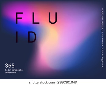 Fondo holográfico. Malla suave y brillante con un patrón futurista borroso. Vector de publicidad de moda. Gradiente de espectro holográfico intenso para productos de impresión, cubiertas.
