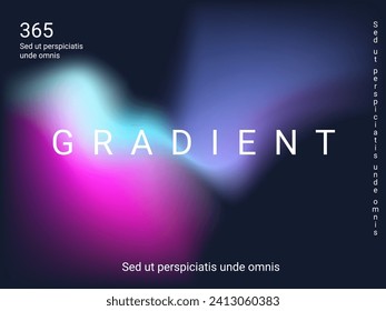 Fondo holográfico. Malla suave y brillante con un patrón futurista borroso. Vector de publicidad de moda. Gradiente de espectro holográfico intenso para productos de impresión, cubiertas.