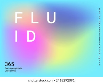 Holographic background. Bright, smooth mesh with a blurry futuristic pattern. Trendy advertising vector. Intense holographic spectrum gradient for printing products, covers.