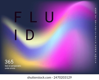 Holografischer Hintergrund. Helles, glattes Mesh mit einem verschwommenen futuristischen Muster. Trendy Werbung Vektorgrafik. Intensiver holografischer Gradient für Druckprodukte, Abdeckungen.