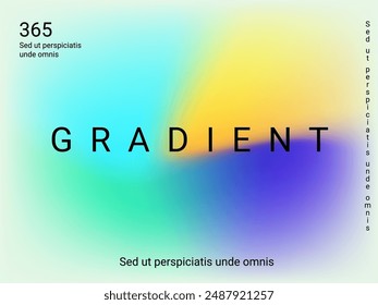 Holografischer Hintergrund. Helles, glattes Mesh mit einem verschwommenen futuristischen Muster. Trendy Werbung Vektorgrafik. Intensiver holografischer Gradient für Druckprodukte, Abdeckungen.