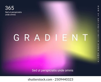 Fondo holográfico. Malla brillante y suave con un patrón futurista borroso. Vector publicitario de moda. Intenso gradiente de espectro holográfico para productos de impresión, cubiertas.