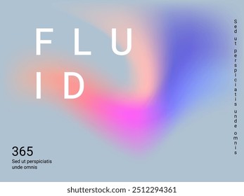 Fondo holográfico. Malla brillante y suave con un patrón futurista borroso. Vector publicitario de moda. Intenso gradiente de espectro holográfico para productos de impresión, cubiertas.