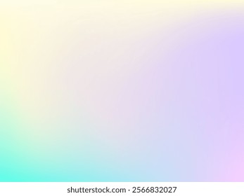 Holographic background. Bright, smooth mesh with a blurry futuristic pattern. Trendy advertising vector. Intense holographic spectrum gradient for printing products, covers.