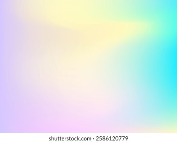 Holographic background. Bright, smooth mesh with a blurry futuristic pattern. Trendy advertising vector. Intense holographic spectrum gradient for printing products, covers.