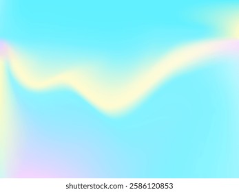 Holographic background. Bright, smooth mesh with a blurry futuristic pattern. Trendy advertising vector. Intense holographic spectrum gradient for printing products, covers.