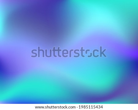 Holographic background. Bright smooth mesh blurred futuristic pattern in pink, blue, green colors. Fashionable ad vector. Intensive gradient of holographic spectrum for printed products, covers. 