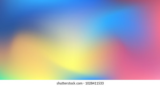 Holographic background. Colorful rainbow gradient.   Creative neon template for banner.   Easily editable soft colored vector illustration.  Bright print.