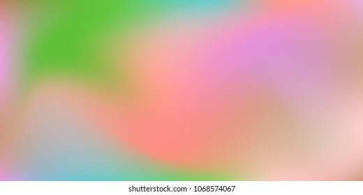 Holographic background. Colorful rainbow gradient.   Creative neon template for banner.   Easily editable soft colored vector illustration.  Bright print.