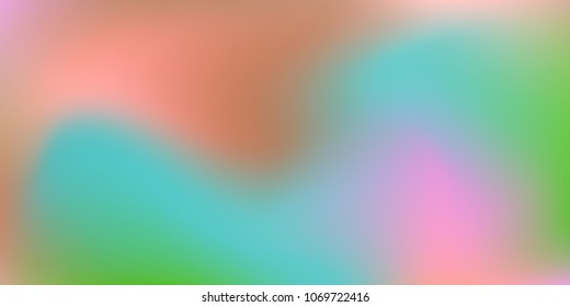 Holographic background. Colorful rainbow gradient.   Smooth blend banner template.  Easily editable soft colored vector illustration.  Bright print.
