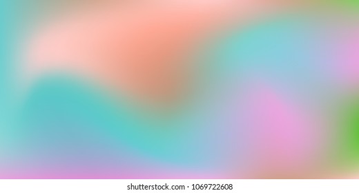 Holographic background. Colorful rainbow gradient.   Creative neon template for banner.   Easily editable soft colored vector illustration.  Bright print.