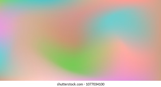 Holographic background. Colorful rainbow gradient.   Smooth blend banner template.  Easily editable soft colored vector illustration.  Bright print.