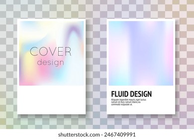 Holographic Background. Colorful White Backdrop. Fashion Vector. Purple Iridescent Paper. Holograph Poster. Graphic Effect. Gradient Fluid. Violet Holographic Background