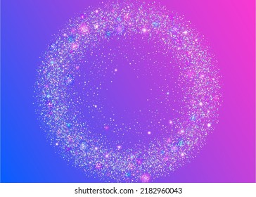 Holographic Background. Falling Sparkles. Pink Laser Confetti. Iridescent Effect. Flying Art. Shiny Burst. Metal Celebrate Template. Festive Foil. Violet Holographic Background
