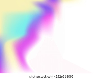 Holographic Background. Fantasy Paper. Neon Multicolor Invitation. Plastic Card. Blue Shiny Texture. Pearlescent Texture. Blur Pattern. Hologram Gradient. Purple Holographic Background