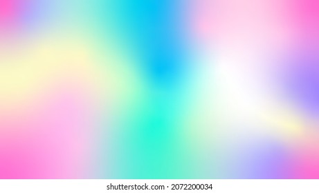 Holographic background gradient shades, iridescent rainbow colors. Vector backdrop for your design