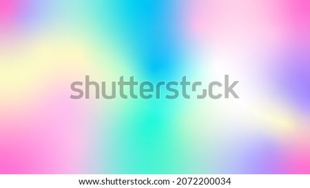 Holographic background gradient shades, iridescent rainbow colors. Vector backdrop for your design