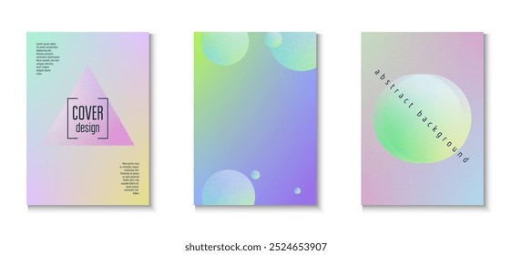 Holographic Background. Grain Minimal Shape. Astronaut Bright Collection. Purple Grainy Gradient Set. Triangle Poster. Vibrant Elements. Digital Poster. Blue Holographic Background