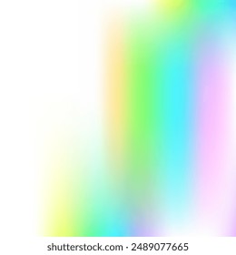 Fondo holográfico. Degradado Hippy Neon. Holografía - Borroso. Anuncio brillante. Textura holográfica. Textura perlescente. Luz retro. Malla moderna. Fondo holográfico verde