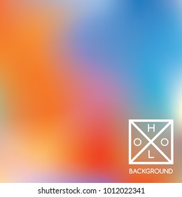 Holographic background. Holo iridescent cover. Abstract soft pastel colors backdrop. Trendy creative vector cosmic gradient.  Pastel fantasy foil.  Creative neon template for banner. Vibrant print.