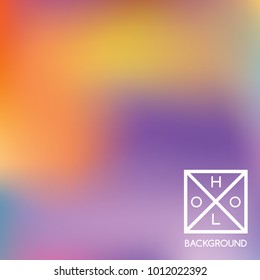 Holographic background. Holo iridescent cover. Abstract soft pastel colors backdrop. Minimal creative vector gradient.  Mesh holographic foil.  Vintage neon template for banner. 
