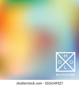 Holographic background. Holo iridescent cover. Abstract soft pastel colors backdrop. Trendy creative vector cosmic gradient.  Mesh holographic foil.  Creative neon template for banner. Vibrant print.