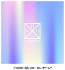 Holographic background. Holo sparkly cover. Iridescent gradient. Abstract soft pastel colors backdrop. Trendy creative vector. Mesh holographic foil. Creative neon template for banner. Vibrant print.