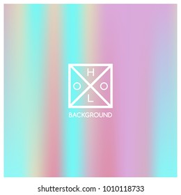 Holographic background. Holo sparkly cover. Iridescent gradient. Abstract soft pastel colors backdrop. Trendy creative vector. Mesh holographic foil. Creative neon template for banner. Vibrant print.