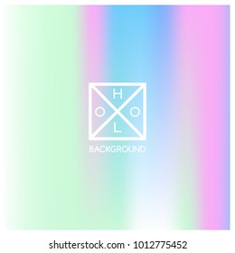 Holographic background. Holo sparkly cover. Iridescent gradient. Abstract soft pastel colors backdrop. Trendy creative vector. Mesh holographic foil. Creative neon template for banner. Vibrant print.