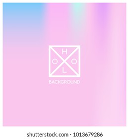 Holographic background. Holo sparkly cover. Iridescent gradient. Abstract soft pastel colors backdrop. Trendy creative vector. Mesh holographic foil. Creative neon template for banner. Vibrant print.