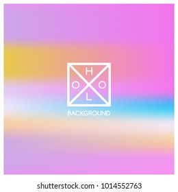 Holographic background. Holo sparkly cover. Iridescent gradient. Abstract soft pastel colors backdrop. Trendy creative vector. Mesh holographic foil. Creative neon template for banner. Vibrant print.