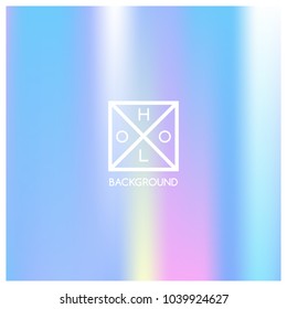 Holographic background. Holo sparkly cover. Iridescent gradient. Abstract soft pastel colors backdrop. Trendy creative vector. Mesh holographic foil. Creative neon template for banner. Vibrant print.