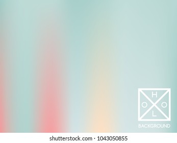 Holographic background. Holo sparkly cover. Abstract soft pastel colors backdrop. Trendy creative vector cosmic gradient.  Pastel holographic foil.  Vintage neon template for banner. 