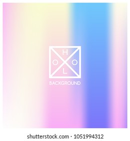Holographic background. Holo sparkly cover. Iridescent gradient. Abstract soft pastel colors backdrop. Trendy creative vector. Mesh holographic foil. Creative neon template for banner. Vibrant print.