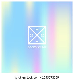Holographic background. Holo sparkly cover. Iridescent gradient. Abstract soft pastel colors backdrop. Trendy creative vector. Mesh holographic foil. Creative neon template for banner. Vibrant print.