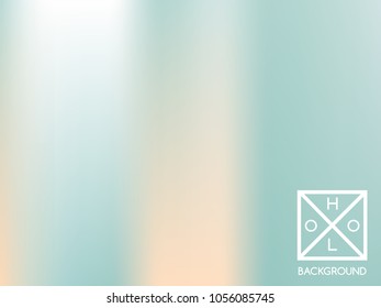 Holographic background. Holo sparkly cover. Abstract soft pastel colors backdrop. Trendy creative vector cosmic gradient.  Pastel fantasy foil.  Vintage neon template for banner. 