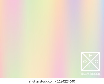 Holographic background. Holo sparkly cover. Abstract soft pastel colors backdrop. Trendy creative vector cosmic gradient. Mesh holographic foil. Creative neon template for banner. Vibrant print.