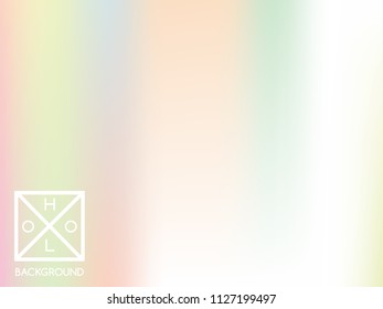 Holographic background. Holo sparkly cover. Abstract soft pastel colors backdrop. Trendy creative vector cosmic gradient. Mesh holographic foil. Creative neon template for banner. Vibrant print.