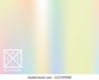 Holographic background. Holo sparkly cover. Abstract soft pastel colors backdrop. Trendy creative vector cosmic gradient. Mesh holographic foil. Creative neon template for banner. Vibrant print.